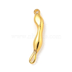 Brass Connector Charms, Irregular Bar Links, Golden, 19x4x3mm, Hole: 0.6~0.8mm(KK-Z072-07G)