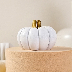 Pumpkin Shape Resin Name Card Holder, Business Card Holders, for Wedding, Birthday Party Table Number Sign, White, 43x33mm(HULI-PW0002-151B)