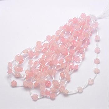 Natural Rose Quartz Beads, Rose, 8x6~7mm, Hole: 1mm