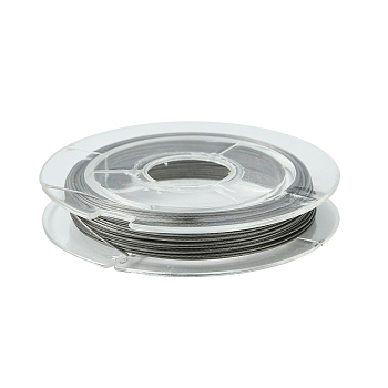 Tarnish Resistant Tail Wire, Nylon-coated Stainless Steel, Stainless Steel Color, 0.38mm, about 32.8 Feet(10m)/roll