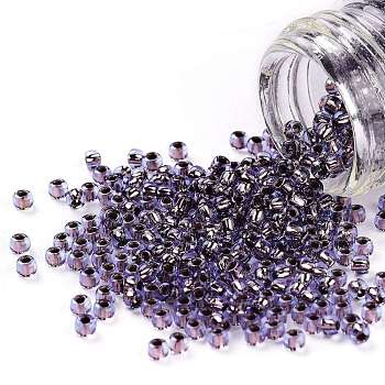 TOHO Round Seed Beads, Japanese Seed Beads, (749) Copper Lined Light Sapphire, 11/0, 2.2mm, Hole: 0.8mm, about 1110pcs/bottle, 10g/bottle
