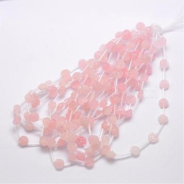 8mm Flower Rose Quartz Beads
