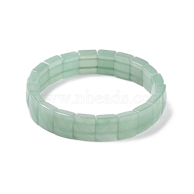 Pulseras naturales estiramiento aventurina verde(BJEW-F406-B20)-2