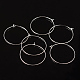 Silver Color Plated Brass Earring Hoops(X-EC067-4S)-4