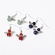 Angel Natural & Synthetic Mixed Stone Dangle Earrings(EJEW-JE01587)-1