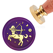 Brass Wax Seal Stamp with Handle, for DIY Scrapbooking, 10-Eye, 3.5x1.18 inch(8.9x3cm)(AJEW-WH0184-0350)