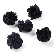 Polyester Fabric Flowers, for DIY Headbands Flower Accessories Wedding Hair Accessories for Girls Women, Prussian Blue, 34mm(X-FIND-R076-02C)