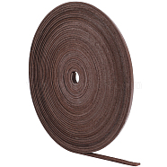 10M Cowhide Leather Cords, Flat, Coconut Brown, 6x2mm(WL-GF0001-17)