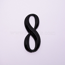 Plastic & PVC Number Sign Labels, Black, Num.8, 8: 50x32x8mm(KY-WH0023-A08-03)