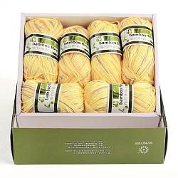 Soft Baby Yarns, with Bamboo Fibre and Silk, Colorful, 1mm, about 50g/roll, 6rolls/box(YCOR-R024-ZM040)