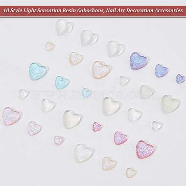 10 Style Light Sensation Resin Cabochons(MRMJ-OC0001-49)-4
