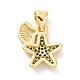 Brass Micro Pave Cubic Zirconia Charms(KK-G444-02G-05)-2