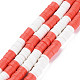 Fixed 2 Color Handmade Polymer Clay Bead Strands(CLAY-S096-029M)-1