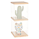 2-Tier Transparent Acrylic Minifigures Display Case(ODIS-WH0043-24A)-1