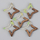Transparent Resin & Walnut Wood Pendants(RESI-S389-028A-D01)-1