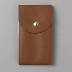 Rectangle Imitation Leather Single Watch Storage Bag, Portable Travel Wrist Watch Pouches, Sienna, 13x7.3x0.8cm(ABAG-WH0044-45G)