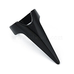Iron Finger Nail Tip Claw Rings, Fingernail Claw Nail Cap Cover Ring, for Women Girls, Electrophoresis Black, 30x17.5mm, Inner Diameter: 15mm(MRMJ-WH0077-089EB)