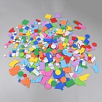 1000Pcs Foam Paper Sticker, Mixed Shapes, Mixed Color, 15x15x2mm(AJEW-WH20011-90)