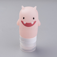 60ml Creative Portable Silicone Travel Points Bottles, with PP Plastic Caps, for Shower, Shampoo, Cosmetic, Emulsion Storage, Cartoon, Pink, 99x49mm, Capacity: about 60ml(MRMJ-WH0006-B02)