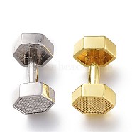 Brass Pendants, Long-Lasting Plated, with Jump Rings, Lead Free & Cadmium Free, Dumbbell, Mixed Color, 18.5x10x9mm, Jump Ring: 5x1mm, Inner Diameter: 3mm(KK-A150-09-RS)