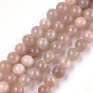 Natural Sunstone Beads Strands, Round, 6mm, Hole: 0.8mm, about 62~65pcs/strand, 15.3 inch(G-S333-6mm-019)