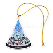 Acrylic Christmas Tree Pendant Decoration, for Christmas Party or Car Reflector Hanging Ornaments, Colorful, 212mm(HJEW-Q010-01C)