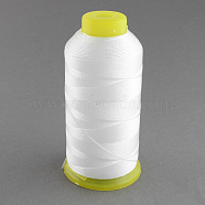 Polyester Sewing Thread, White, 0.8mm, about 180m/roll(WCOR-R001-0.8mm-01)