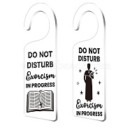 Acrylic Notice Door Hanger Sign, Public Warning Sign, Please Wash Your Hands, Word, 240x90x5mm, 2pcs/set(AJEW-WH0501-020)