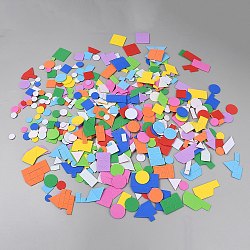 1000Pcs Foam Paper Sticker, Mixed Shapes, Mixed Color, 15x15x2mm(AJEW-WH20011-90)