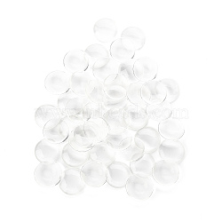 Transparent Glass Cabochons, Clear Dome Cabochon for Cameo Photo Pendant Jewelry Making, Clear, 24.5~25x6~7mm, 60pcs/Bag(GGLA-YW0001-06B)