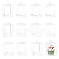 Transparent Plastic Gift Boxes, Rectangle, Clear, 8x8x10cm(CON-WH0086-044)
