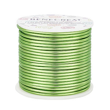 Round Aluminum Wire, Yellow Green, 10 Gauge, 2.5mm, about 80.38 Feet(24.5m)/roll