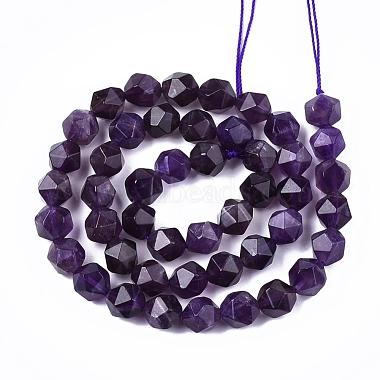 Natural Amethyst Beads Strands(G-R448-8mm-07)-2