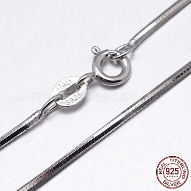 колье-цепочка из стерлингового серебра с родиевым покрытием в виде змеи(X-NJEW-M153-15A-20)-3