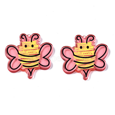 Salmon Bees Acrylic Pendants