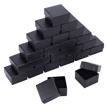 Black Square Paper Ring Box