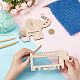 1 Set Elephant Shape  Wooden Knitting Needle Gauge & Yarn Wrap Guide Board(DIY-BC0006-94)-3