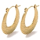 texture ovale 201 boucles d'oreilles demi-créoles en acier inoxydable pour femmes(EJEW-G385-34G)-1