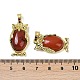 Natural Red Jasper Pendant(KK-F887-02G-19)-3