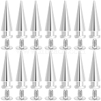 30 Sets Alloy Rivets Set, Cone, Platinum, 20.5x6.5mm and 6.5x7mm, 2pcs/set(FIND-GF0007-34)