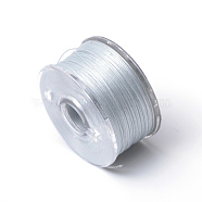 Special Coated Polyester Beading Threads for Seed Beads, Light Steel Blue, 0.1mm, about 50yards/roll(OCOR-R038-03)