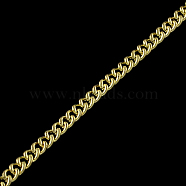 Unwelded Iron Curb Chains, with Spool, Light Gold, 4x3.3x0.9mm, about 328.08 Feet(100m)/roll(CH-R078-12LG)