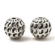 Tibetan Style Alloy Beads, Round, Antique Silver, 12mm, Hole: 2.5mm, about 139pcs/1000g(FIND-E041-09AS-02)