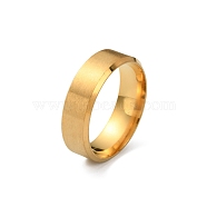 201 Stainless Steel Plain Band Ring for Men Women, Matte Gold Color, 8mm, Inner Diameter: 22.3mm(RJEW-WH0010-06I-MG)