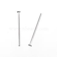 304 Stainless Steel Flat Head Pins, Stainless Steel Color, 15x0.7mm, Head: 1.8mm(STAS-D448-A-008P)