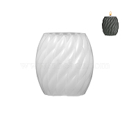 Twisted Barrel DIY Candle Silicone Molds, for Scented Candle Making, White, 9x9.4cm(WG66413-02)