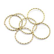 Brass Linking Rings, Twisted Ring, Lead Free & Cadmium Free & Nickel Free, Raw(Unplated), 19x1mm, Inner Diameter: 17mm(KK-P119-31C-RS)