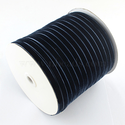 1/4 inch Single Face Velvet Ribbon, Prussian Blue, 1/4 inch(6.5mm), about 200yards/roll(182.88m/roll)(OCOR-R019-6.5mm-226)