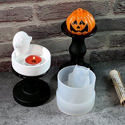 Halloween Ghost DIY Candle Silicone Molds, for Scented Candle Making, White, 72x85x95mm(SIMO-M001-11)