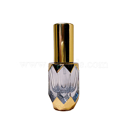 Arabian Style Glass Empty Spray Bottle with Aluminum Lid, Fine Mist Atmoizer, Nuggets, 6.6x2.2cm, Capacity: 6ml(0.20fl. oz)(PW-WG13124-02)